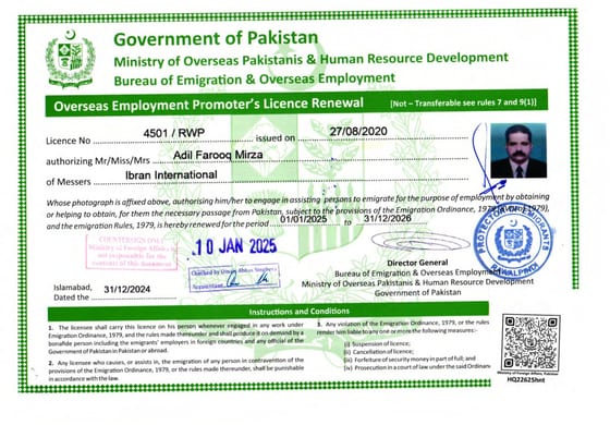 OEP Licence Certificate — Preview