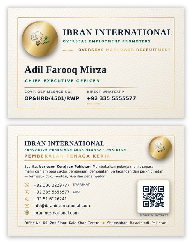 Visiting Card — Malaysia — Preview